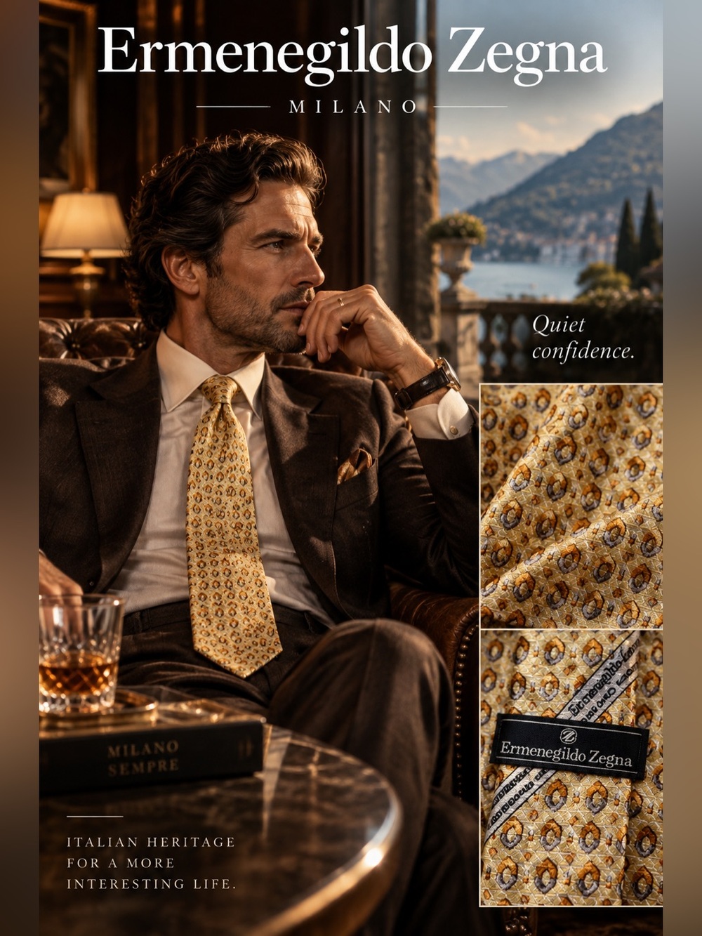 Ermenegildo Zegna Yellow Tie
